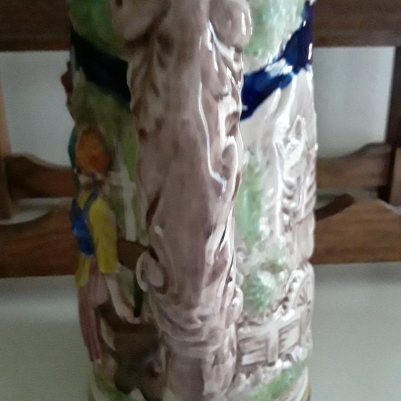 Vintage German Beer Stein with Traditional German Scenes - Picture 5 of 8